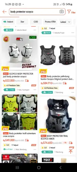 Body protector scoyco chest protektor trail trabas motocross
