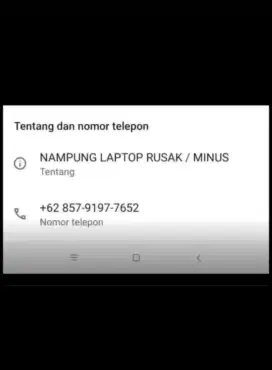 NAMPUNG LAPTOP RUSAK MINUS MATI