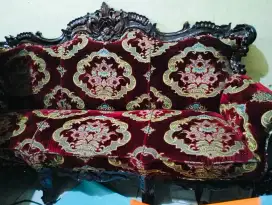 set kursi tamu jati Jepara asli siap pakai, sudah direnovasi