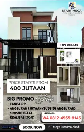 RUMAH 2 LANTAI NOL JALAN RAYA