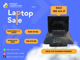 ASUS TUF GAMING FX505DV FULLSET AMD RYZEN 7|RAM 16GB|RTX 2060 6GB|512