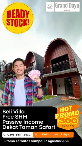 Villa Murah Dekat Taman Safari dan Taman Dayu
