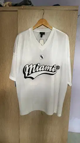 baju jersey miami H&M oversize original