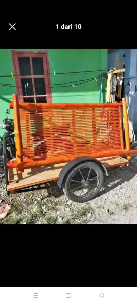 kursi bambu tangga lipat tirai rumbia dll