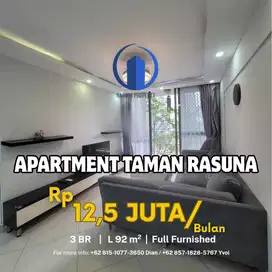 Apartment Taman Rasuna, 3 BR , Full furnished , Fasilitas lengkap