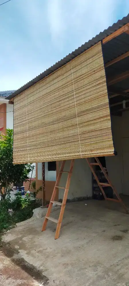 tirai rumbia tangga lipat kursi bambu dll