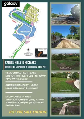 Harga Perdana Ruko dan Tanah Kavling Proyek Canggu Hills