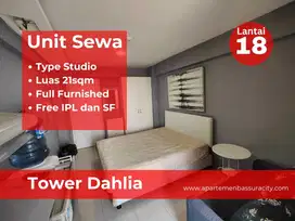 Sewa type studio furnished apartment Bassura City tower Dahlia