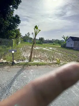 Dijual tanah mepet jalan utama Utara perumahan