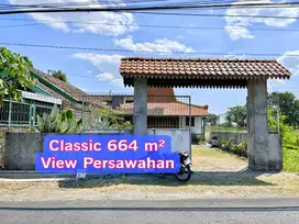Rumah Klasik Limasan Persawahan Asri Dengan Tanah Luas di Berbah