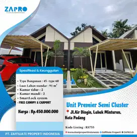 Jual rumah semi cluster di lumin padang