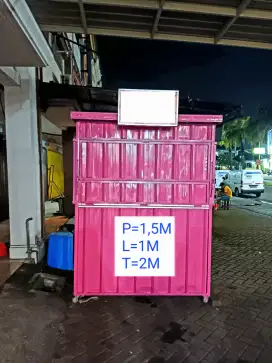 Dijual Booth kontainer bekas UK P=1,5M L=1M T=2M Rp2,5jt nego