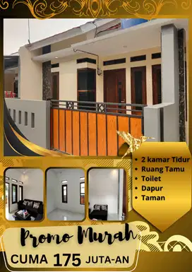 RUMAH MINIMALIS 2 KAMAR CASH DAN BERTAHAP MULAI DARI 175 JUTAAN
