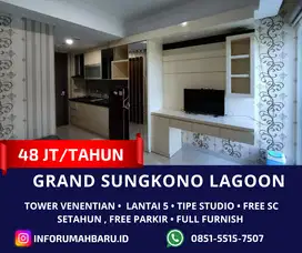GRAND SUNGKONO LAGOON Free SC‼️Sewa Apartemen Furnish dekat Mayjend