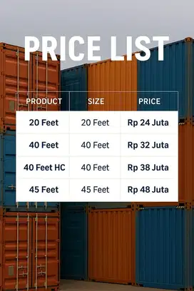 Jual Kontainer Bekas 20ft, 40ft, 45ft – Harga Terbaru 2025