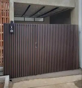 Pintu pagar bahan wpc murah
