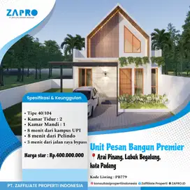 Jual rumah pesan bangun di arai pinang lubeg padang
