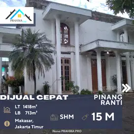 Pinang Ranti Jaktim Dijual Rumah Modern Minimalis dengan Halaman Luas