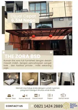 Rumah mewah dijual The Zora BSD City Full Furnished