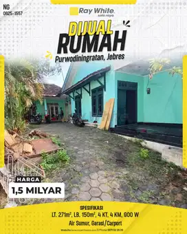 RUMAH  SIAP HUNI JEBRES SOLO