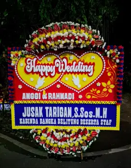Bunga papan ucapan pernikahan