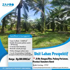 Jual lahan cocok peruntukan gudang atau kebun kecil/menengah (sawit)