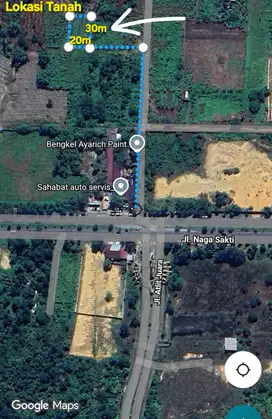 Tanah di jl Naga sakti Panam 20x30m SHM, kota Pekanbaru