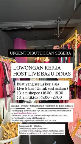 HOST LIVE BAJU TIDUR