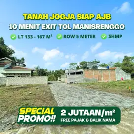 Free Pajak Pembeli, Tanah Jogja Timur UII, Siap AJB di Notaris