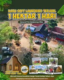 Dijual tanah kavling dengan view termegah
