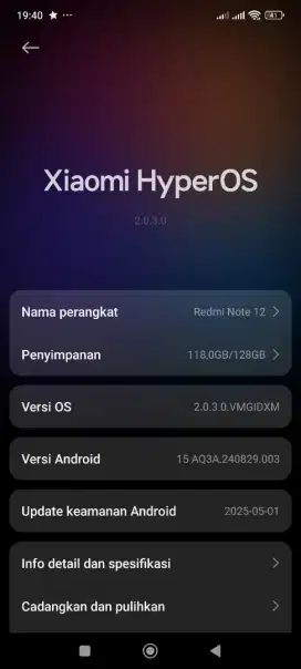 Redmi note 12 ram 6+2/128