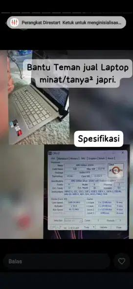 Di jual laptop merek hp