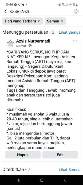 Lowongan kerja ART