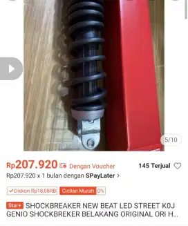 Shockbreaker belakang motor matic+1 set Vanbel penggerak dan Roler