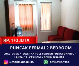 PUNCAK PERMAI 2 Bedroom ‼️Jual Apartemen Full Furnish View Pool Darmo