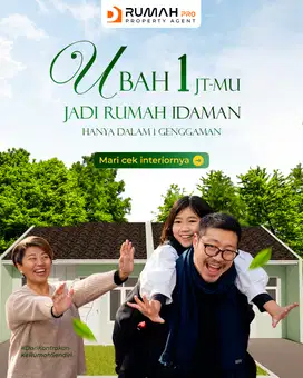 Rumah 1Jutaan Dekat Pusat Kota