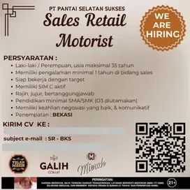 Lowongan Kerja Sales Motoris