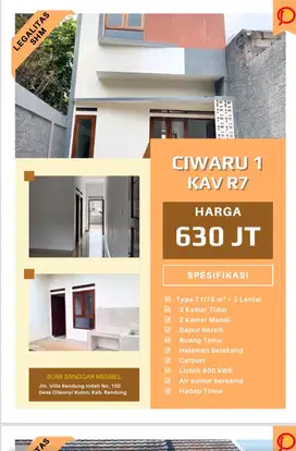 Di jual Rumah strategis bebas banjir
