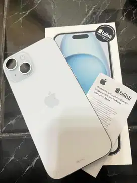 Iphone 15 128 Gb blue ex blibli like new garansi masih aktif