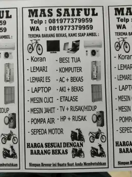 Trima jasa barang bekas dan bersih2 gudang dan kantor