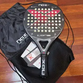Raket Padel NOX X-One Evo Red Baru Pakai Sekali Padel Racket