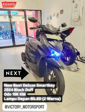 Honda Beat Deluxe 110 CC Smart Key tahun 2024 warna Hitam Doff New