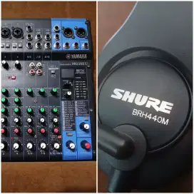 Mixer yamaha & headphone shure