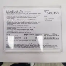 MacBook air m4 13 inc 16 GB internal 256 GB