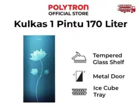 JUAL CEPAT - Polytron Kulkas 1Pintu Metalic Series 170Liter PRB 179B