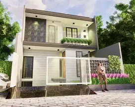 Manyar Rejo jual rumah 2 lantai new Gress modern minimalis siap huni