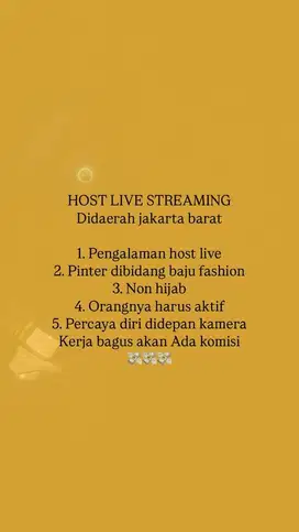 Host Live streaming