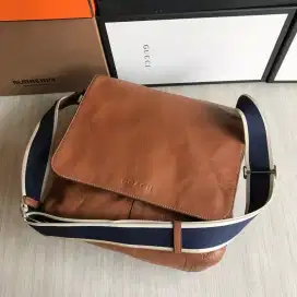 Coach heritage web leather mens shoulder sling bag kulit tas