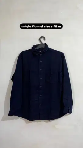 Flannel uniqlo navy