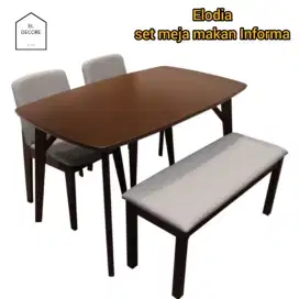 Meja makan kayu minimalis, Elodia dari Informa